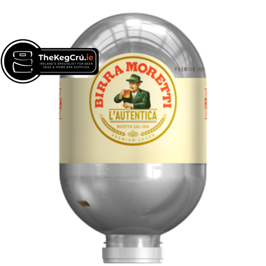 Birra Moretti L'Autentica Blade Keg - Lager - 4.6% ABV - 8L Blade Keg - TheKegCru.ie