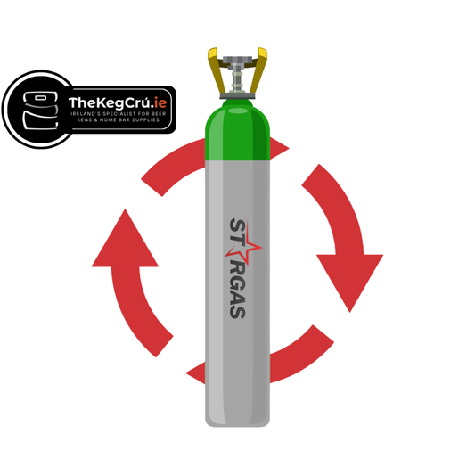 Refill Gas - 75/25 Mix - 10L Gas Cylinder - TheKegCru.ie