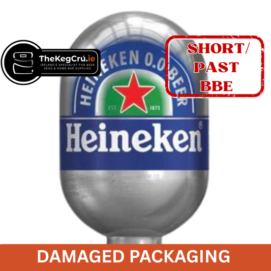 Heineken 0.0 Blade Keg - Non Alcoholic Lager – 0.0% ABV - 8L Blade Keg - TheKegCru.ie
