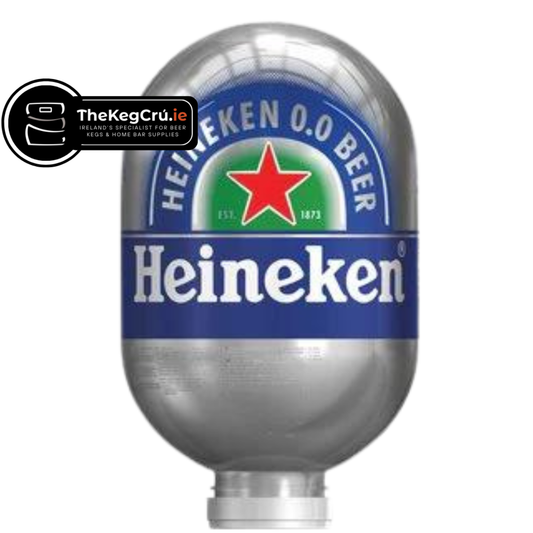 Heineken 0.0 Blade Keg - Non Alcoholic Lager – 0.0% ABV - 8L Blade Keg - TheKegCru.ie