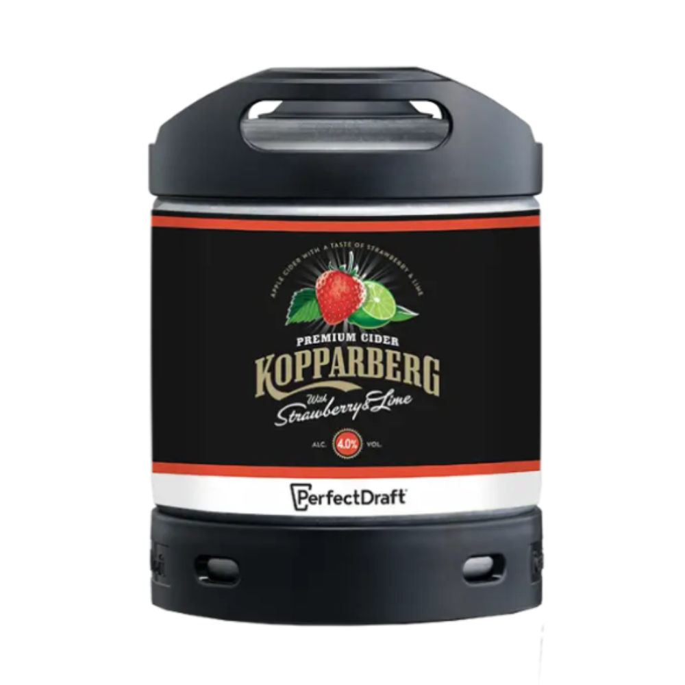 Kopparberg Strawberry & Lime PerfectDraft Keg – Cider – 4% ABV - 6L PerfectDraft Keg - TheKegCru.ie