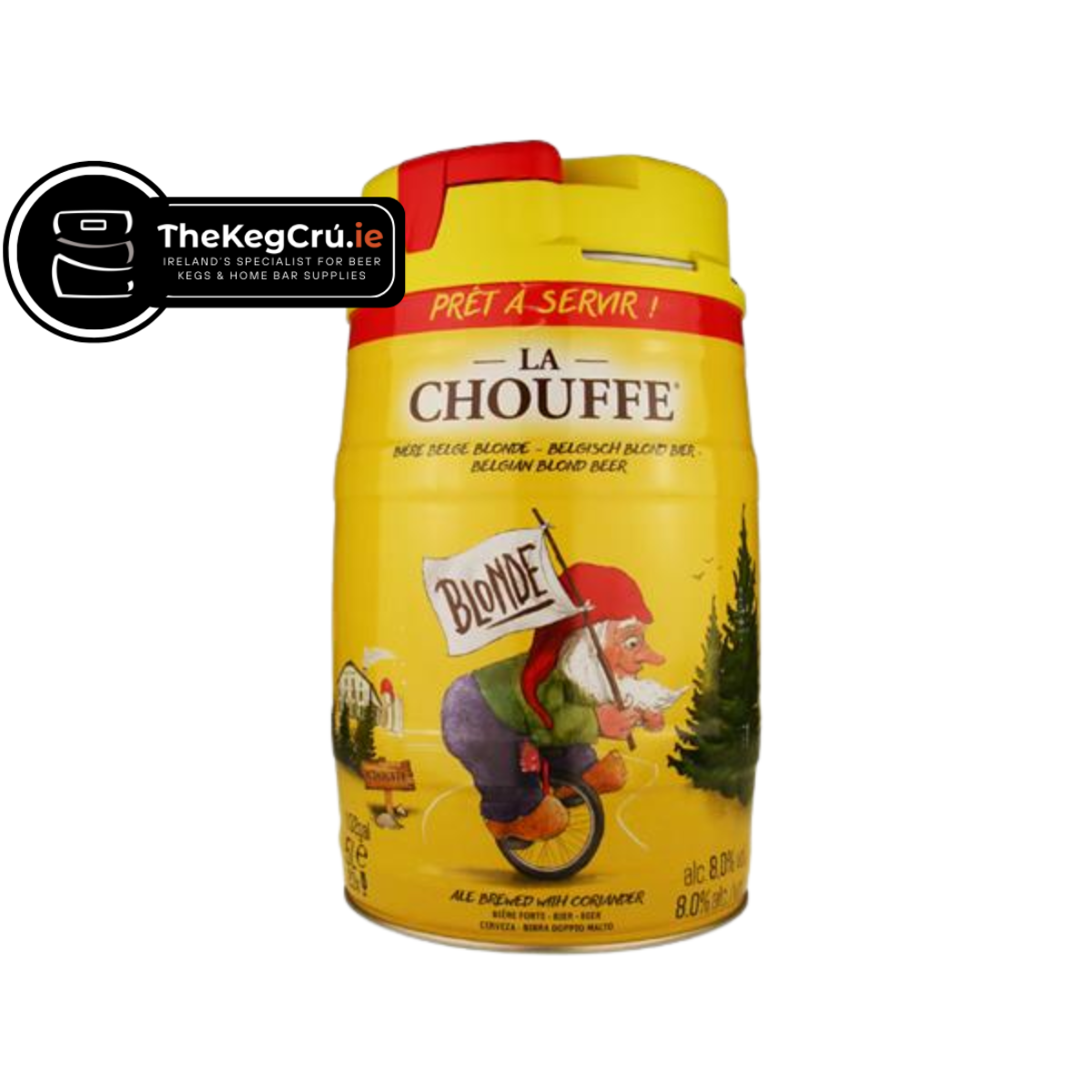 La Chouffe – Blonde – 8% ABV – Fresh 5L Keg - TheKegCru.ie
