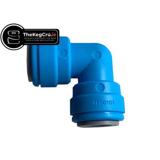 TecFlo - Elbow Connector - 3/8" Push Fit to 3/8" Push Fit - TheKegCru.ie