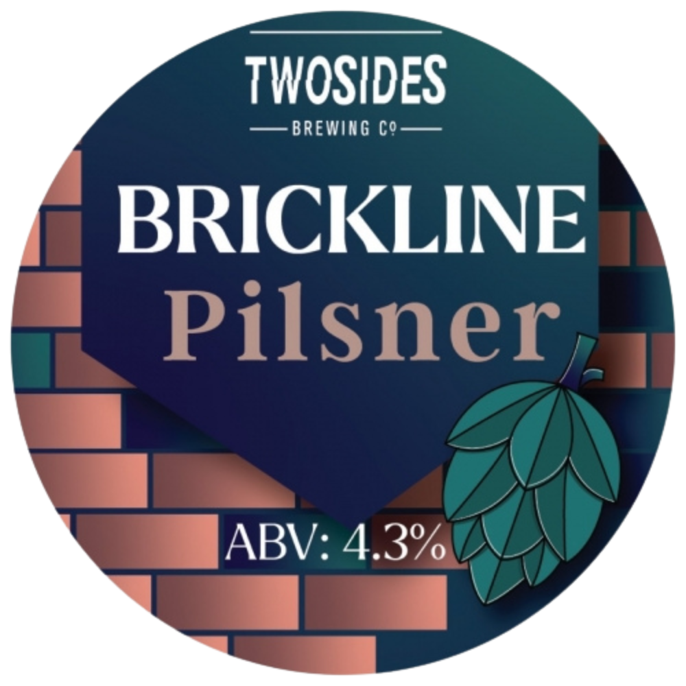 Two Sides Brewing Co. Brickline Pilsner - Lager - 4.3% ABV - 30L Keg (53 Pints) - Stainless Steel Keg - TheKegCru.ie