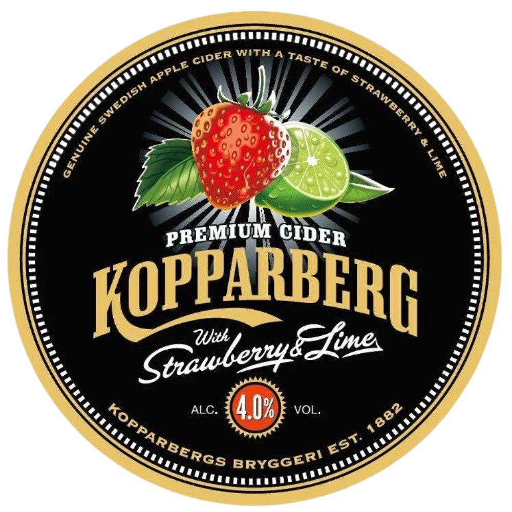 Kopparberg Strawberry And Lime - Cider - 4% ABV -30L (53 Pints) - Stainless Steel Keg - TheKegCru.ie