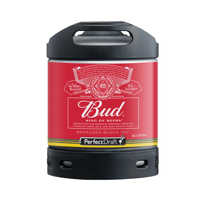 Budweiser PerfectDraft Keg - Lager– 4.5% ABV - 6L PerfectDraft Keg - TheKegCru.ie