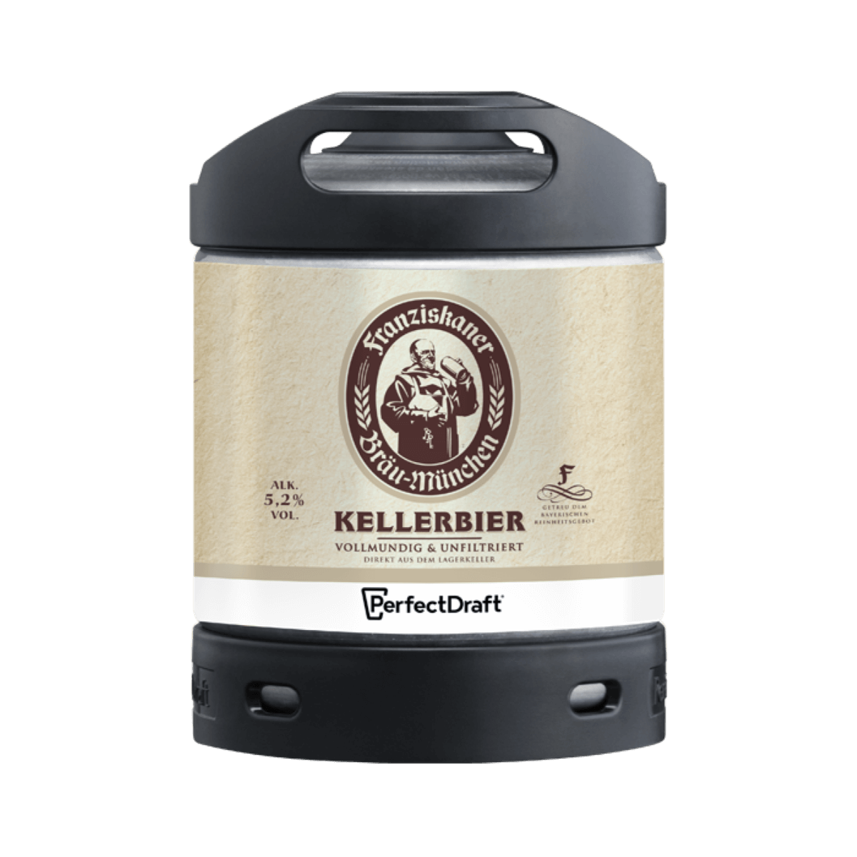 Franziskaner Kellerbier PerfectDraft Keg- Kellerbier - 5.2% ABV - 6L PerfectDraft Keg - TheKegCru.ie