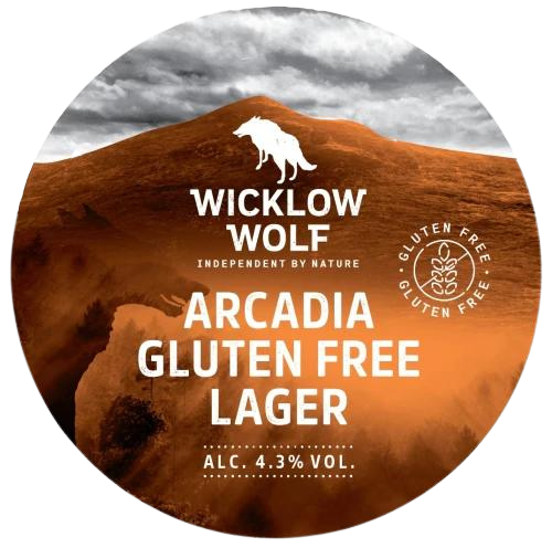 Wicklow Wolf - Arcadia Gluten Free Lager - 4.3% ABV - Stainless Steel Keg - TheKegCru.ie