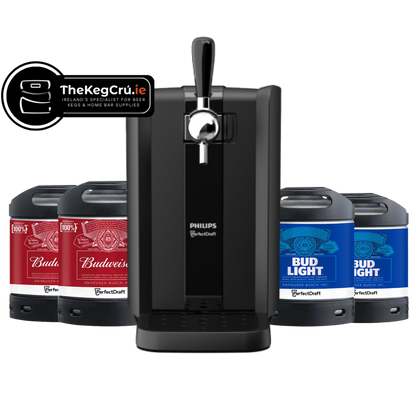 PerfectDraft - Budweiser/Bud Light - Lager - 5 & 4.2% ABV - PerfectDraft Bundle - TheKegCru.ie