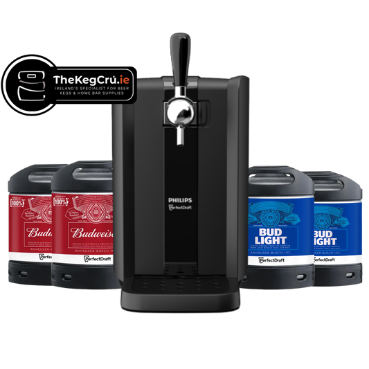 PerfectDraft - Budweiser/Bud Light - Lager - 5 & 4.2% ABV - PerfectDraft Bundle - TheKegCru.ie