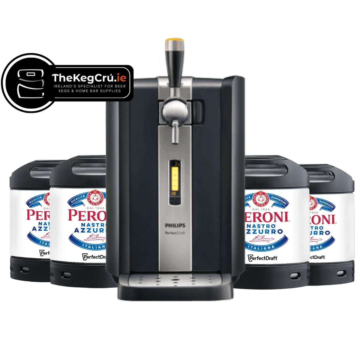 PerfectDraft - Peroni - Lager - 5% ABV - PerfectDraft Bundle - TheKegCru.ie