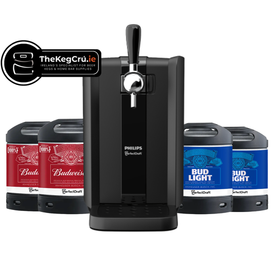 PerfectDraft - Budweiser/Bud Light - Lager - 5 & 4.2% ABV - PerfectDraft Bundle - TheKegCru.ie