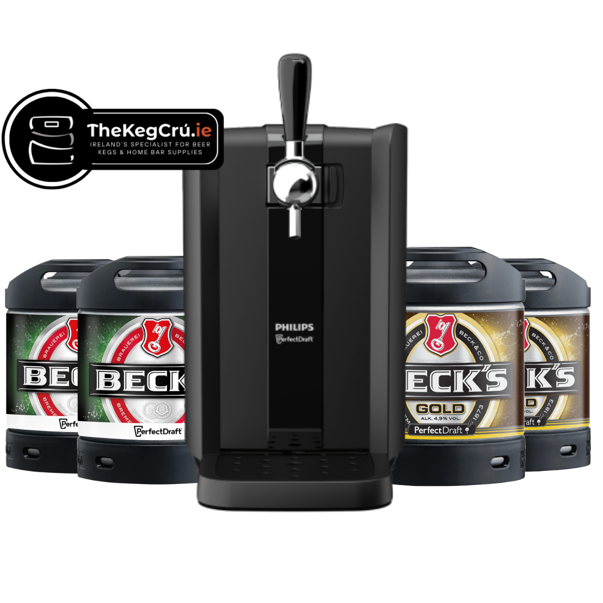 PerfectDraft - Becks/Becks Gold Lager - 4.9% ABV - PerfectDraft Bundle - TheKegCru.ie