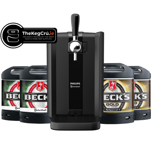 PerfectDraft - Becks/Becks Gold Lager - 4.9% ABV - PerfectDraft Bundle - TheKegCru.ie