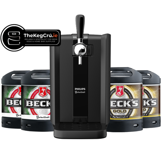 PerfectDraft - Becks/Becks Gold Lager - 4.9% ABV - PerfectDraft Bundle - TheKegCru.ie