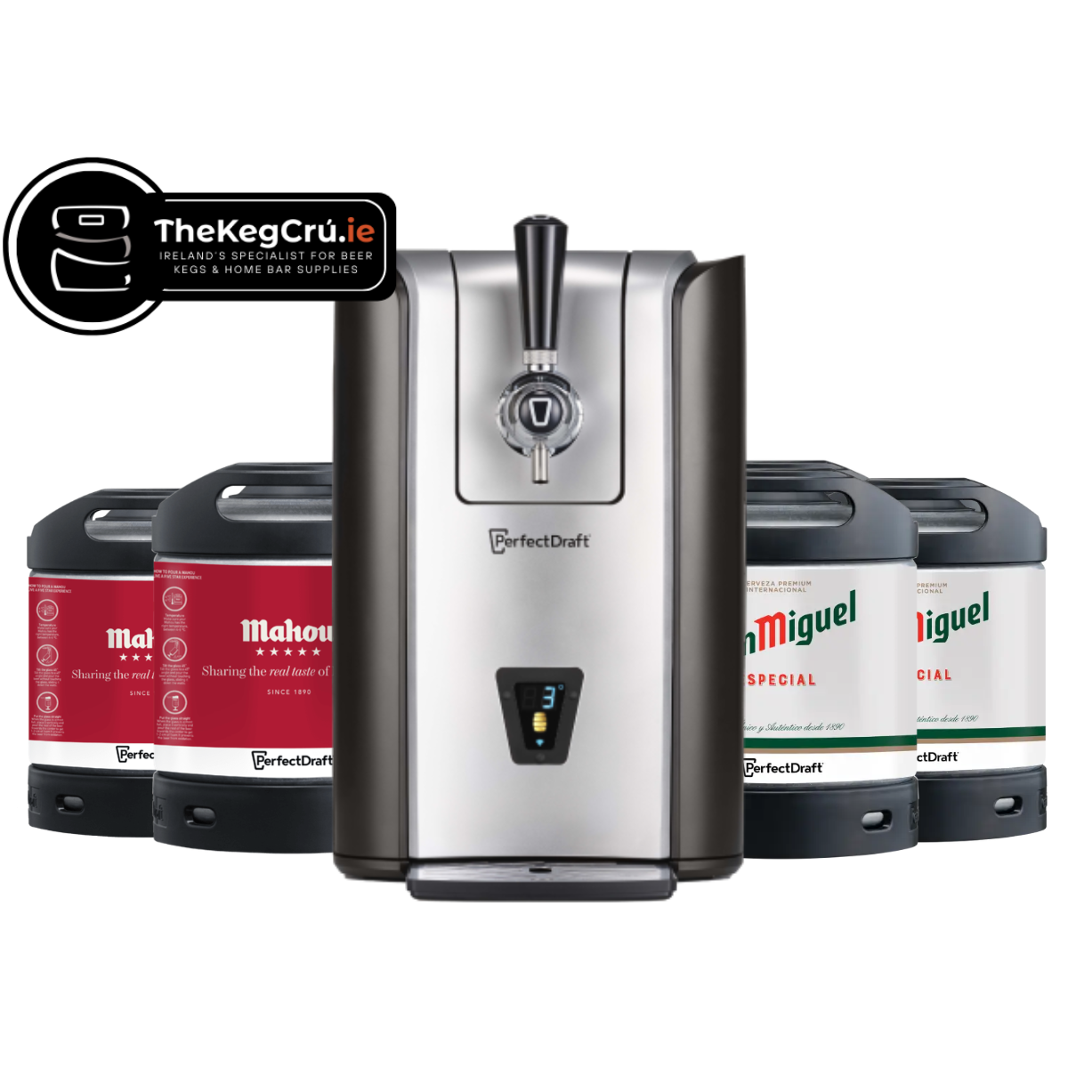 PerfectDraft - Mahou/San Miguel - Lager - 5.2 & 5.4% ABV - PerfectDraft Bundle - TheKegCru.ie