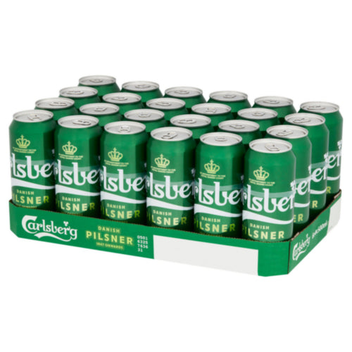 Carlsberg 500ml Can - 24 Pack of Cans - 3.4% Slab Wholesale Price