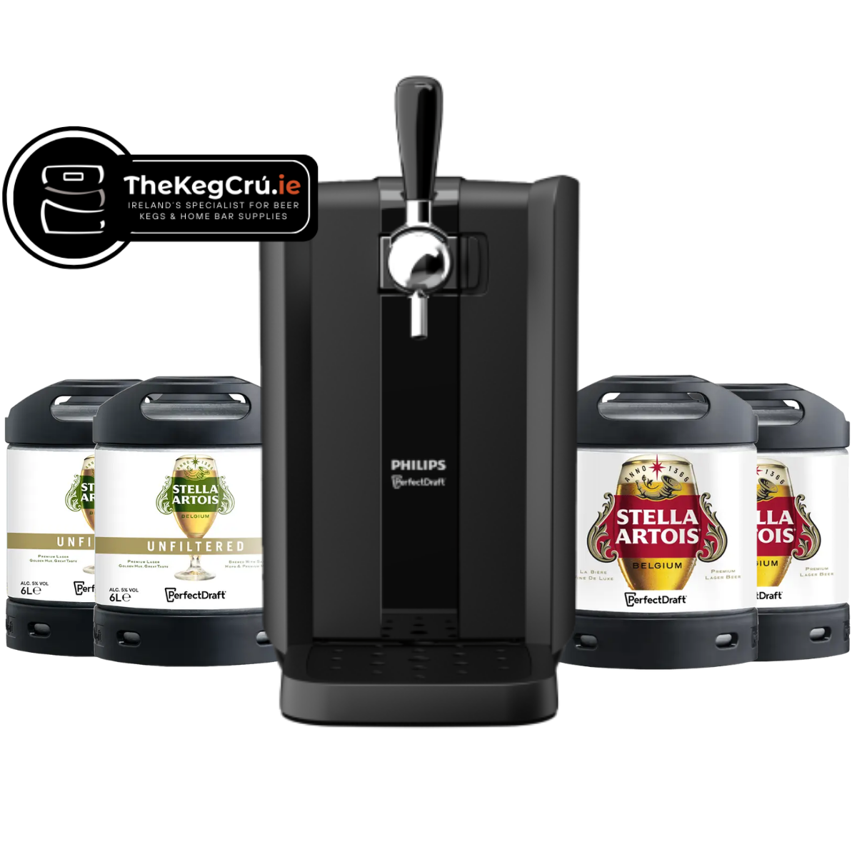 PerfectDraft - Stella Artois/Unfiltered - Lager - 5% ABV - PerfectDraft Bundle - TheKegCru.ie
