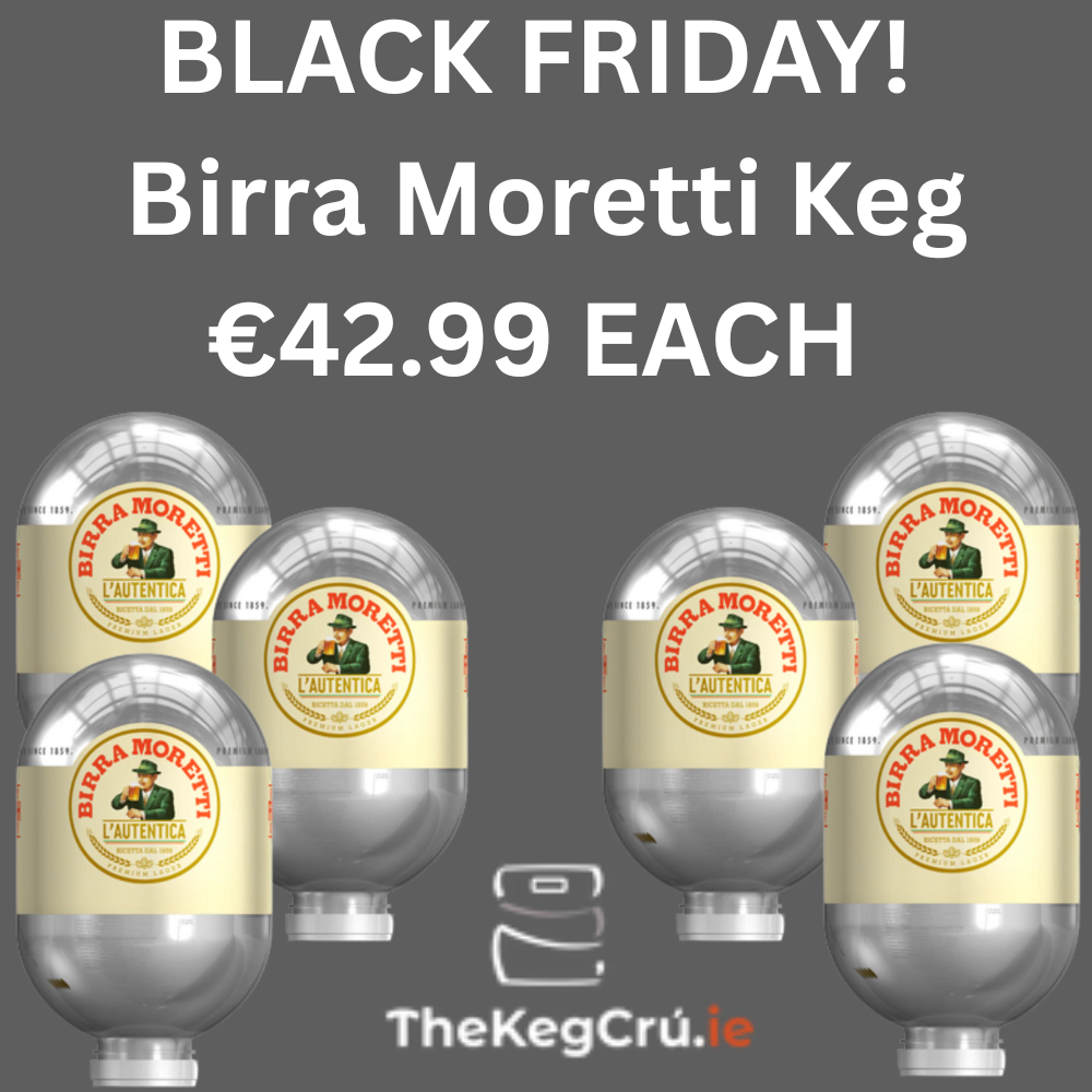 BLACK FRIDAY DEAL. BIRRA MORRETI BLADE KEG. €42.99 EACH X6 - TheKegCru.ie
