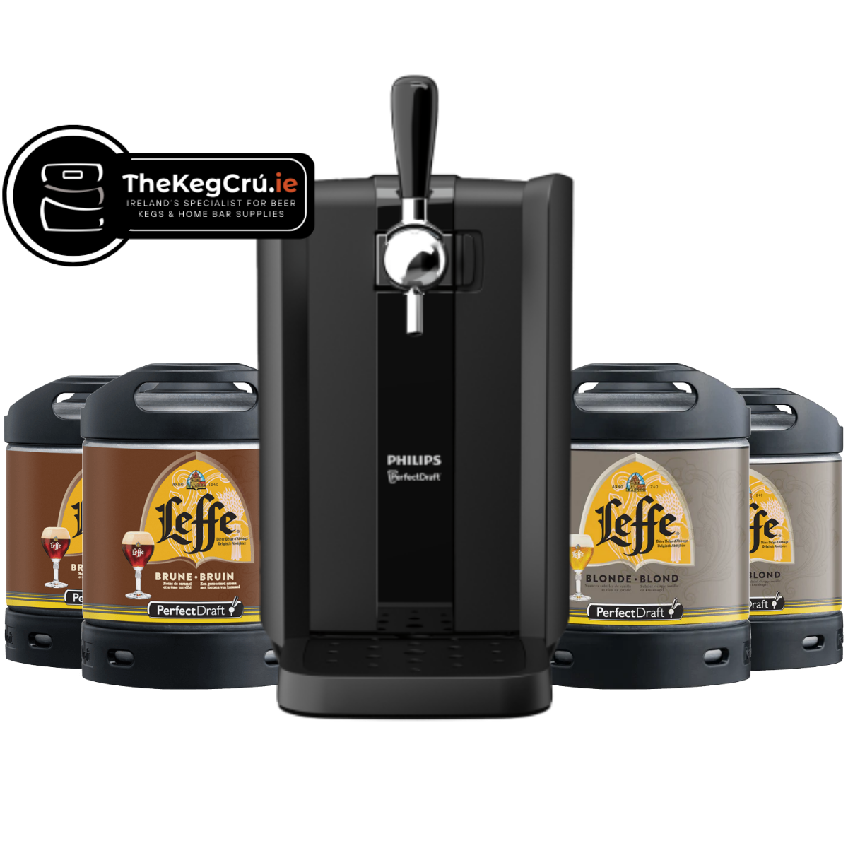 PerfectDraft - Leffe Blonde/Brune - Blonde Ale & Brown Ale - 6 & 6.5% ABV - PerfectDraft Bundle - TheKegCru.ie
