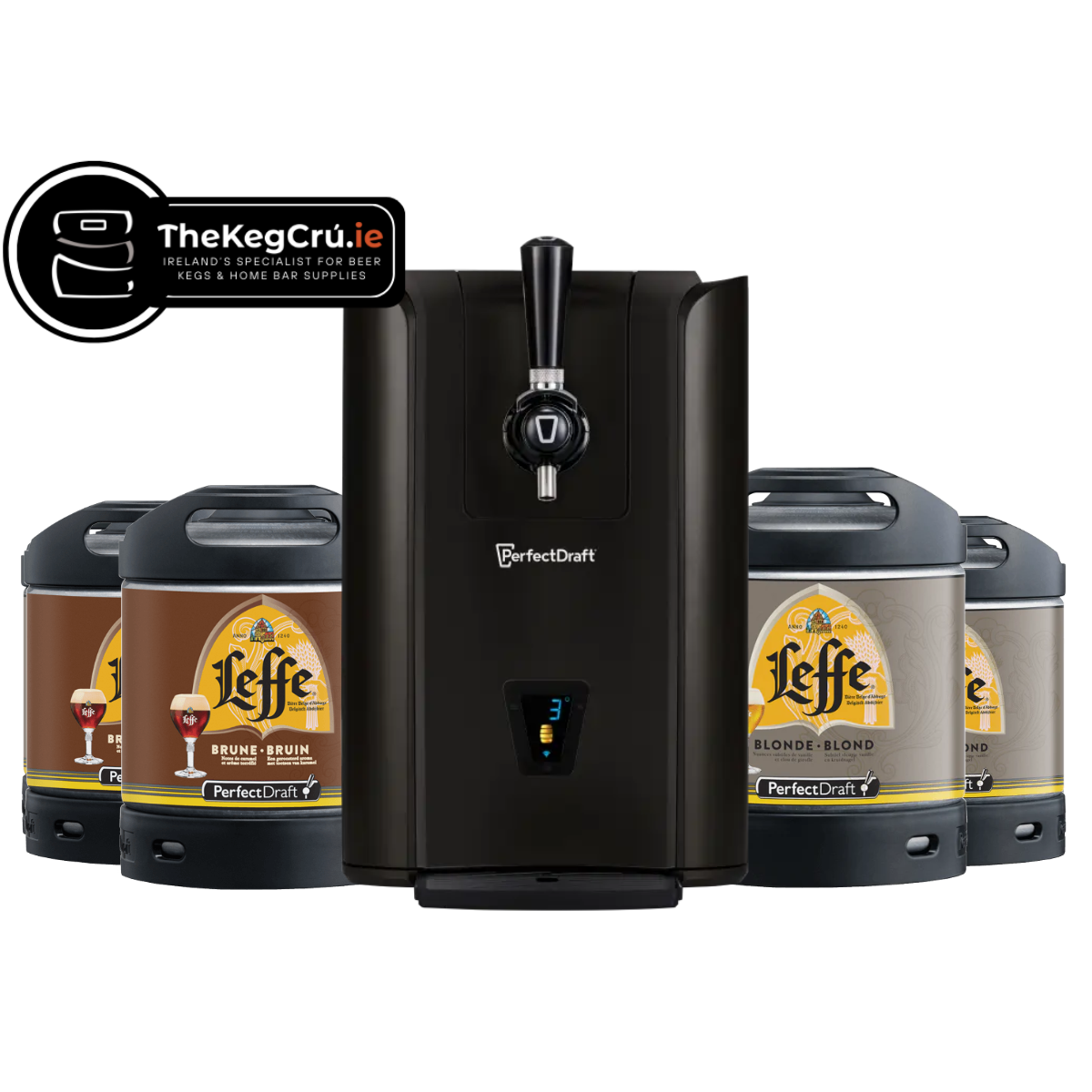 PerfectDraft - Leffe Blonde/Brune - Blonde Ale & Brown Ale - 6 & 6.5% ABV - PerfectDraft Bundle - TheKegCru.ie