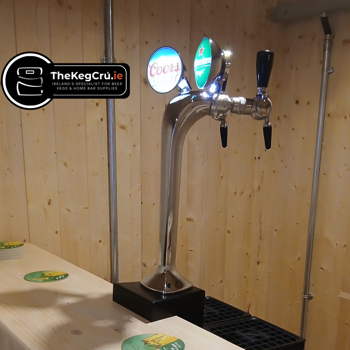 Double Tap - Home Bar - Twin Kit (Guinness, Heineken) - TheKegCru.ie