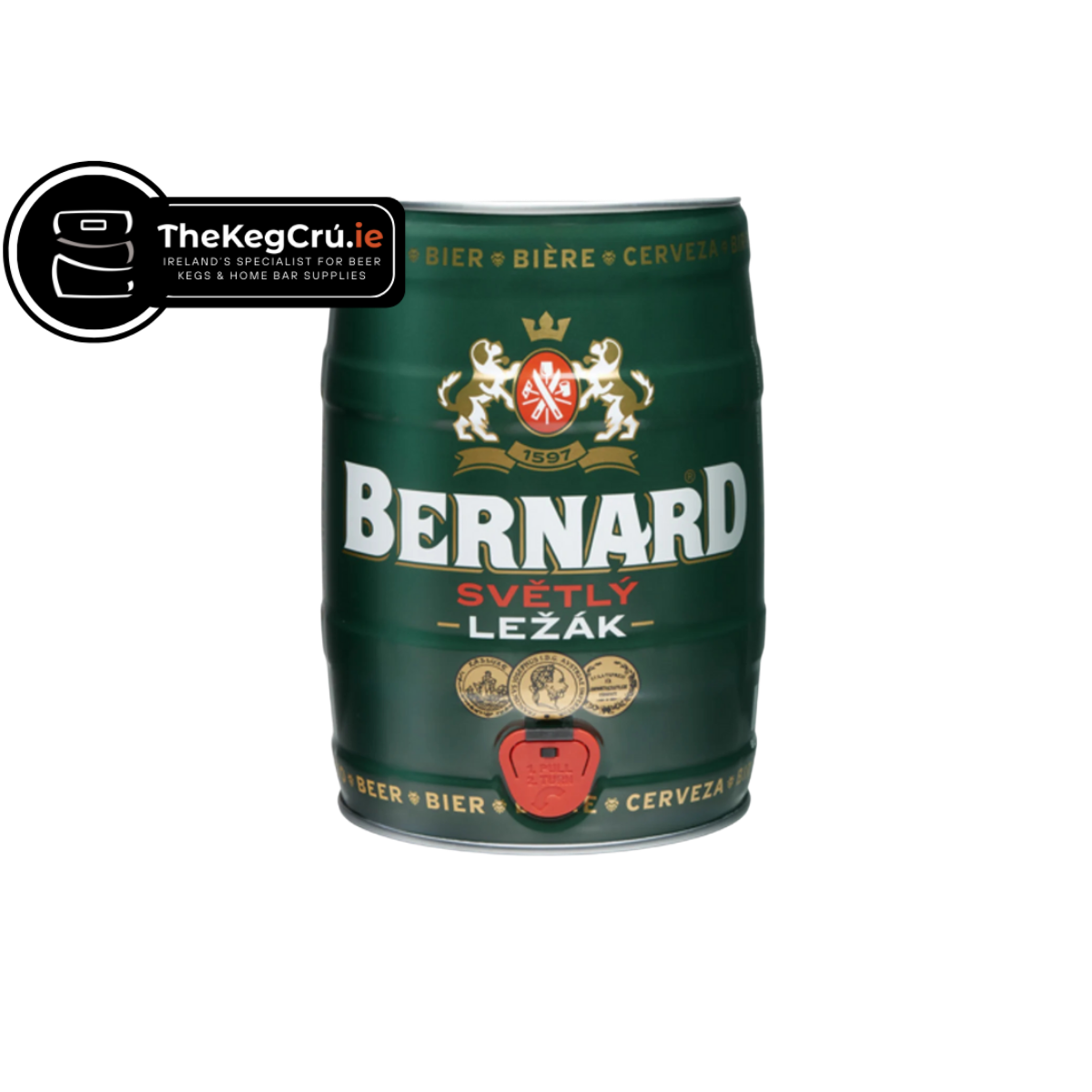 Bernard Pale Lager - Lager - 4.5% ABV - 5L Keg - TheKegCru.ie