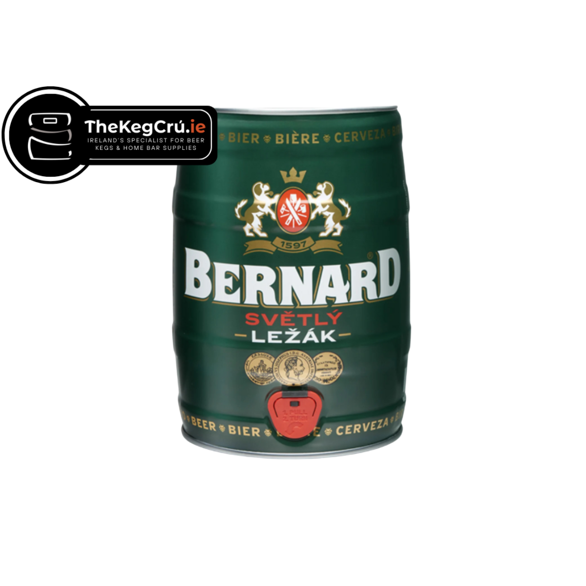 Bernard Pale Lager - Lager - 4.5% ABV - 5L Keg - TheKegCru.ie