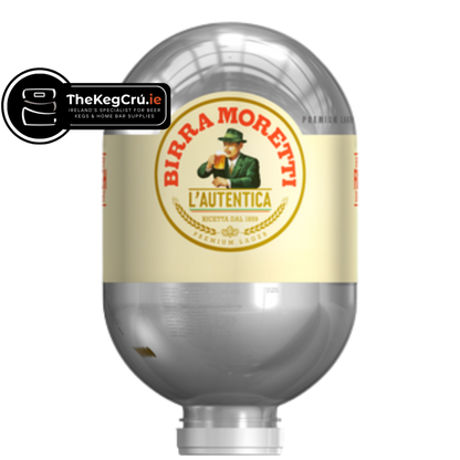 Birra Moretti L'Autentica Blade Keg - Lager - 4.6% ABV - 8L Blade Keg - TheKegCru.ie