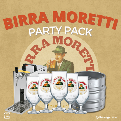 Rental - Birra Moretti Pack - Keg & Tap - TheKegCru.ie