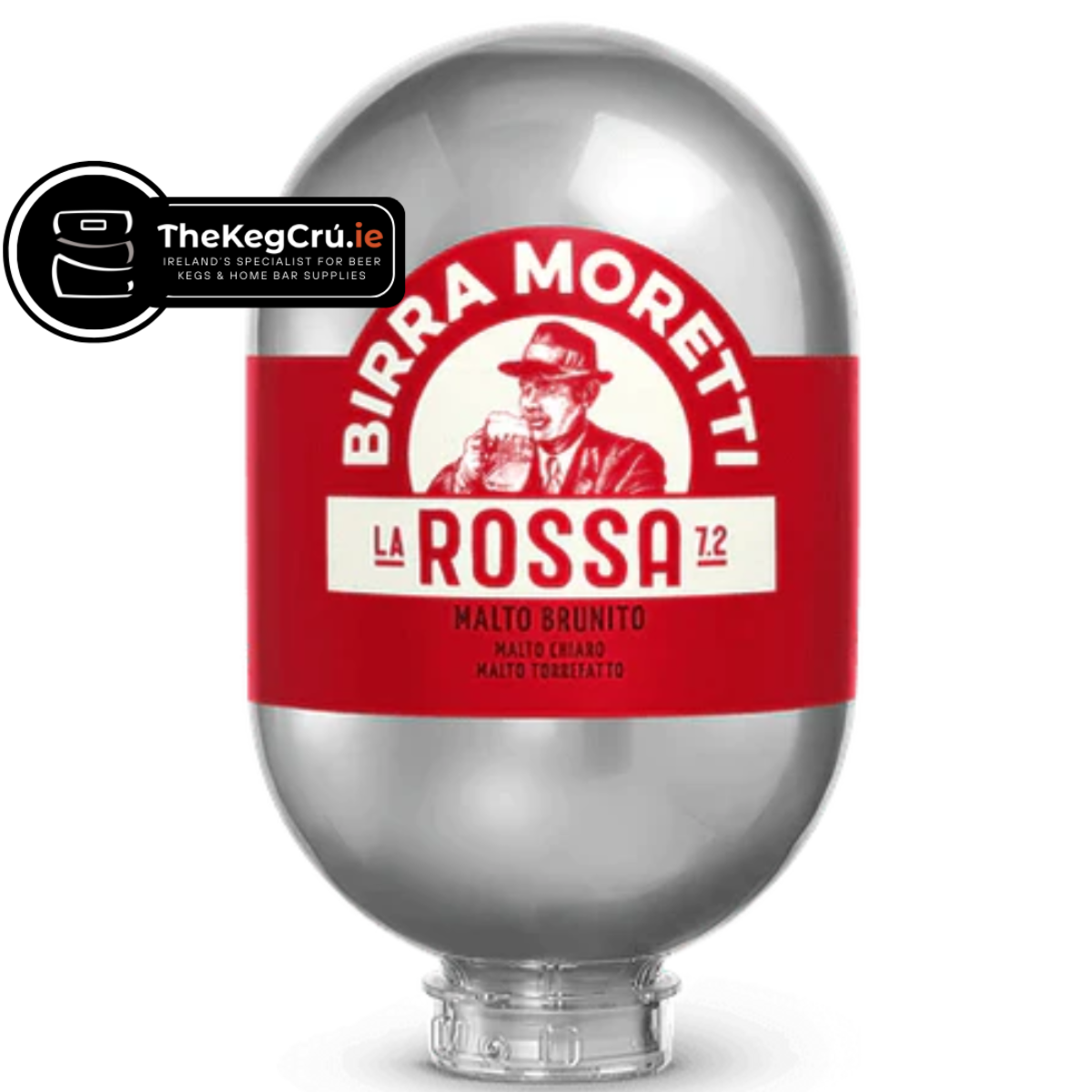 Birra Moretti La Rossa Blade Keg - 7.2% ABV - 8L Blade Keg - TheKegCru.ie