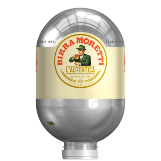Birra Moretti L'Autentica Blade Keg - Lager - 4.6% ABV - 8L Blade Keg - TheKegCru.ie
