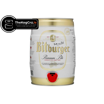 Bitburger – Premium Pils – 4.8% ABV – Fresh 5L Keg - TheKegCru.ie