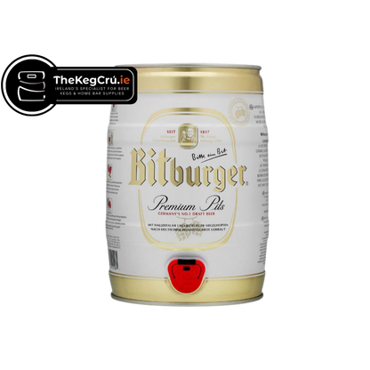 Bitburger – Premium Pils – 4.8% ABV – Fresh 5L Keg - TheKegCru.ie