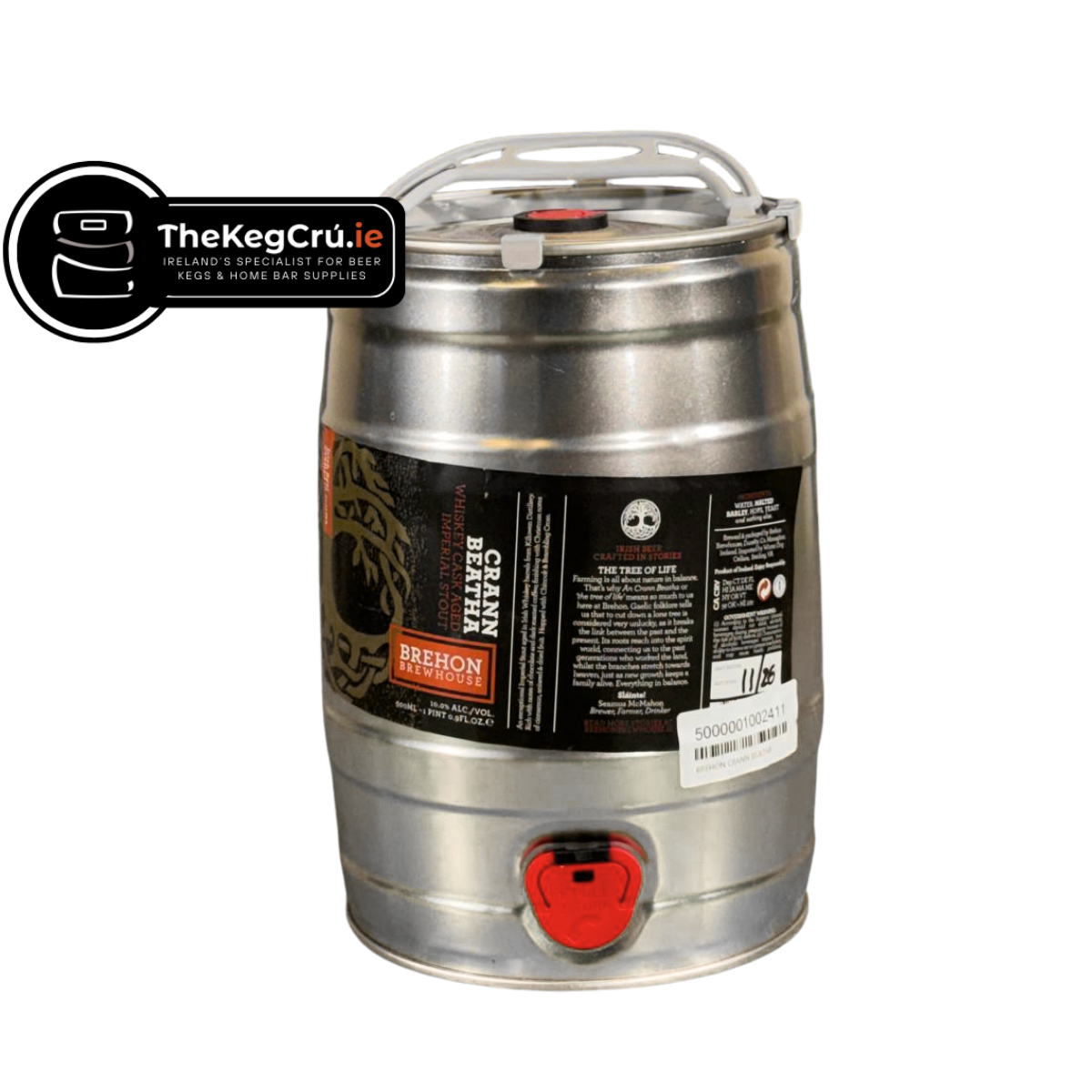 Brehon Crann Beatha - Barrel Aged Imperial Stout - 10% ABV - 5L Keg - TheKegCru.ie