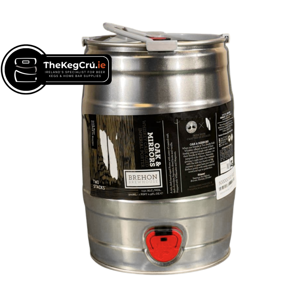 Brehon Oak And Mirrors - Whiskey Aged Porter- 7.5% ABV - 5L Keg - TheKegCru.ie