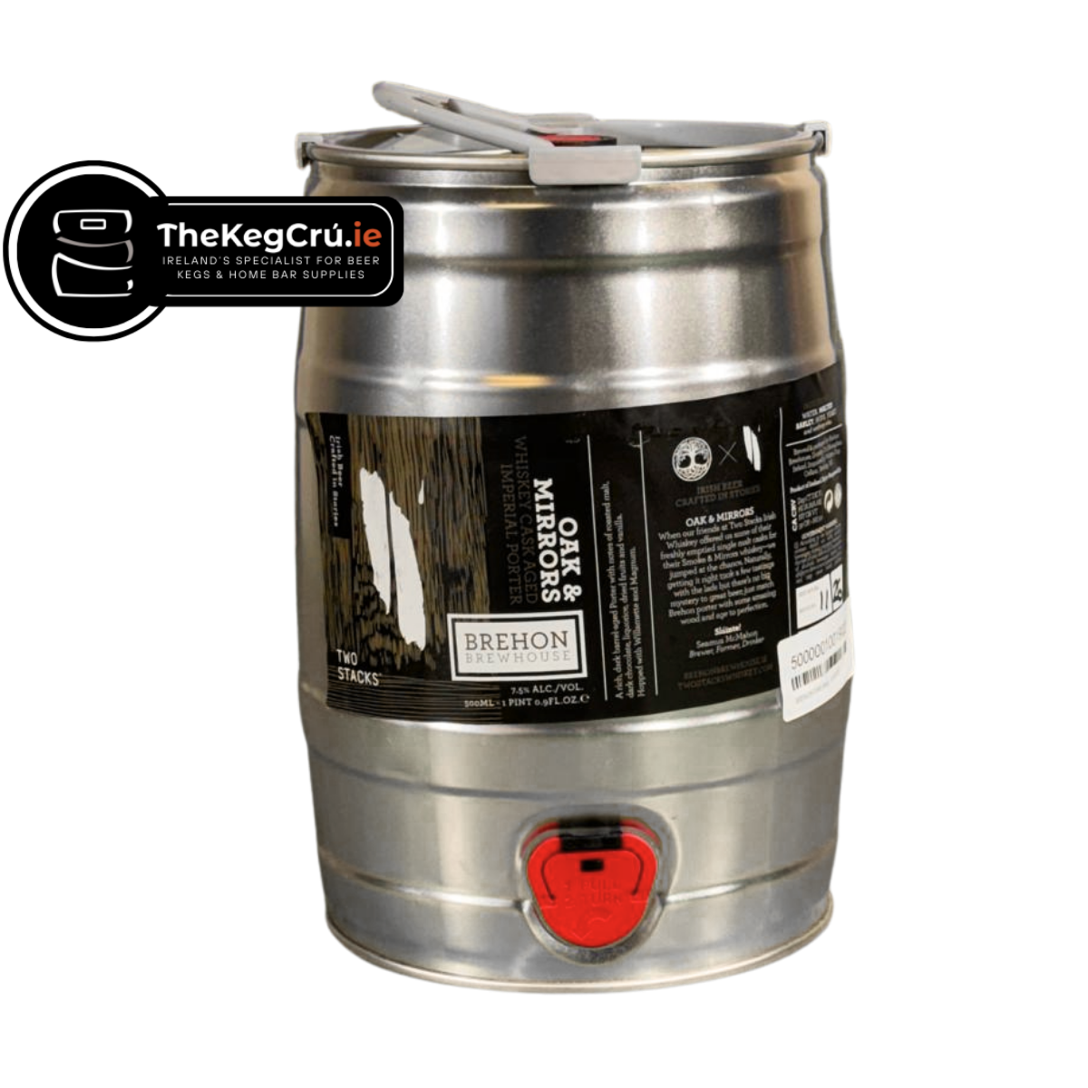 Brehon Oak And Mirrors - Whiskey Aged Porter- 7.5% ABV - 5L Keg - TheKegCru.ie