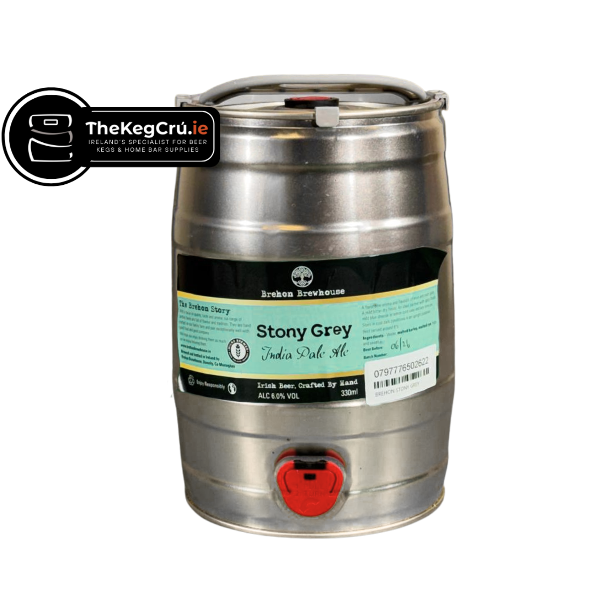 Brehon Stony Grey - IPA - 6% ABV - 5L Keg - TheKegCru.ie