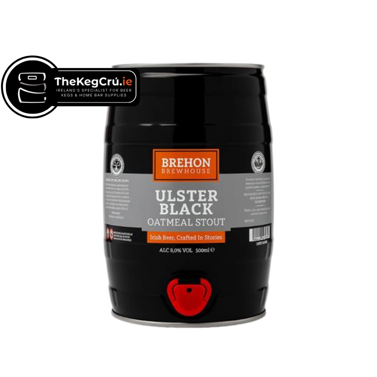 Brehon Ulster Black - Oatmeal Stout- 5% ABV - 5L Keg - TheKegCru.ie