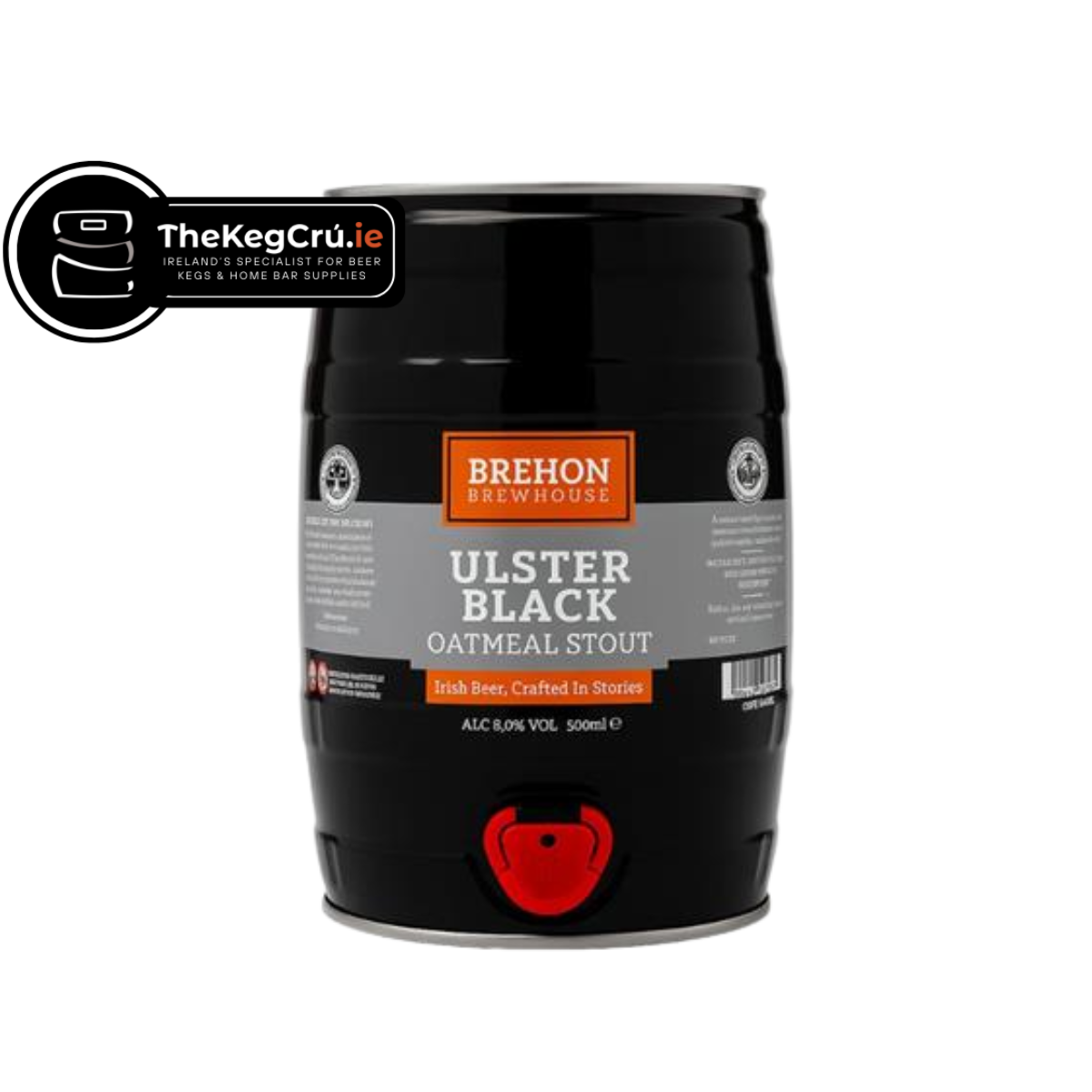 Brehon Ulster Black - Oatmeal Stout- 5% ABV - 5L Keg - TheKegCru.ie