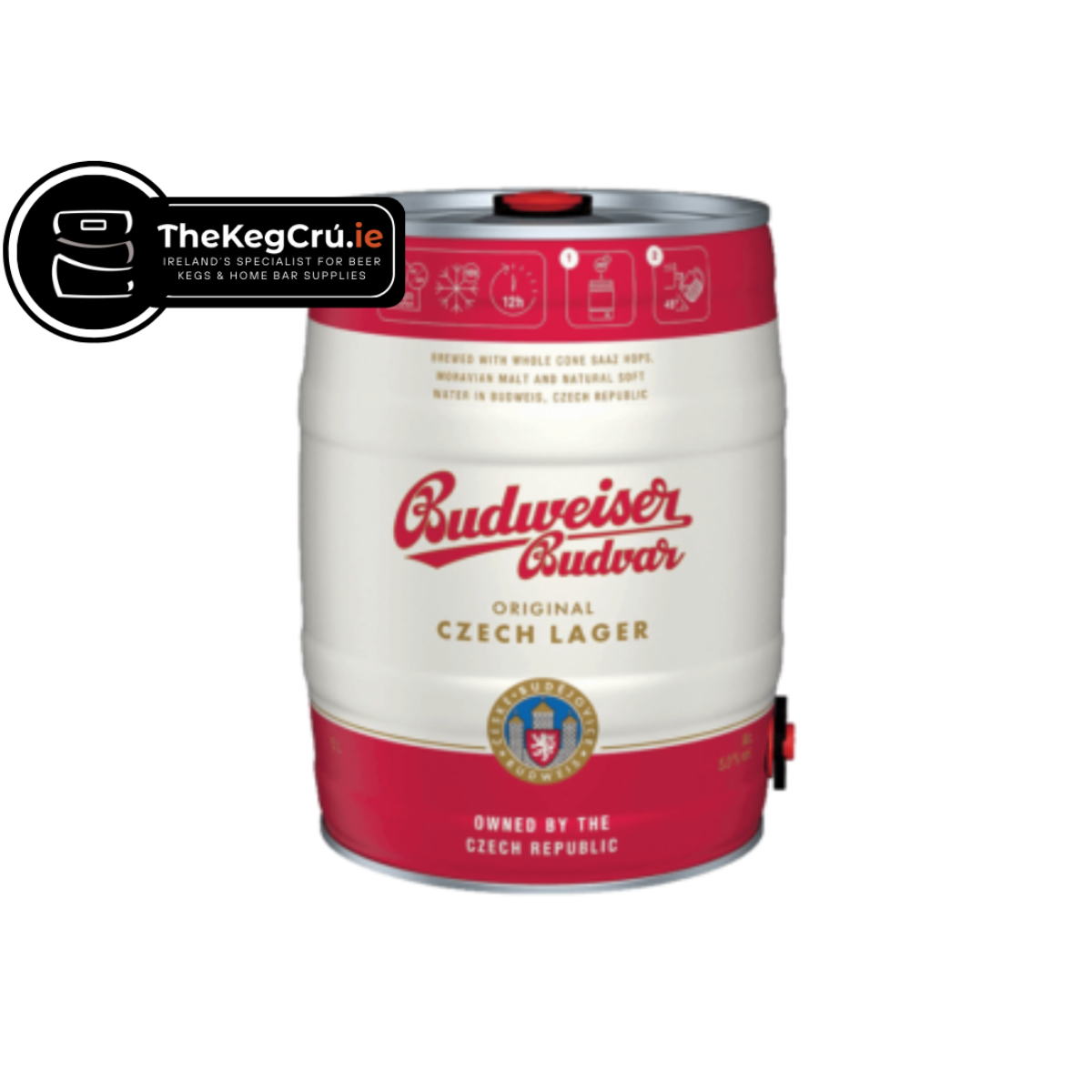 Budvar Original Czech Lager - Lager - 5% ABV - 5L Keg - TheKegCru.ie