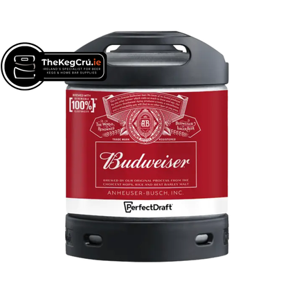 Budweiser PerfectDraft Keg - Lager– 4.5% ABV - 6L PerfectDraft Keg - TheKegCru.ie