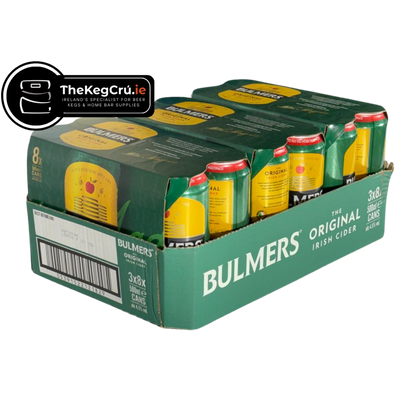 Bulmers Original Irish Cider – 4.5% ABV – Slab (24 Cans) (8 Cans x 3) - TheKegCru.ie