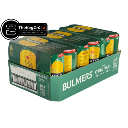 Bulmers Original Irish Cider – 4.5% ABV – Slab (24 Cans) (8 Cans x 3) - TheKegCru.ie