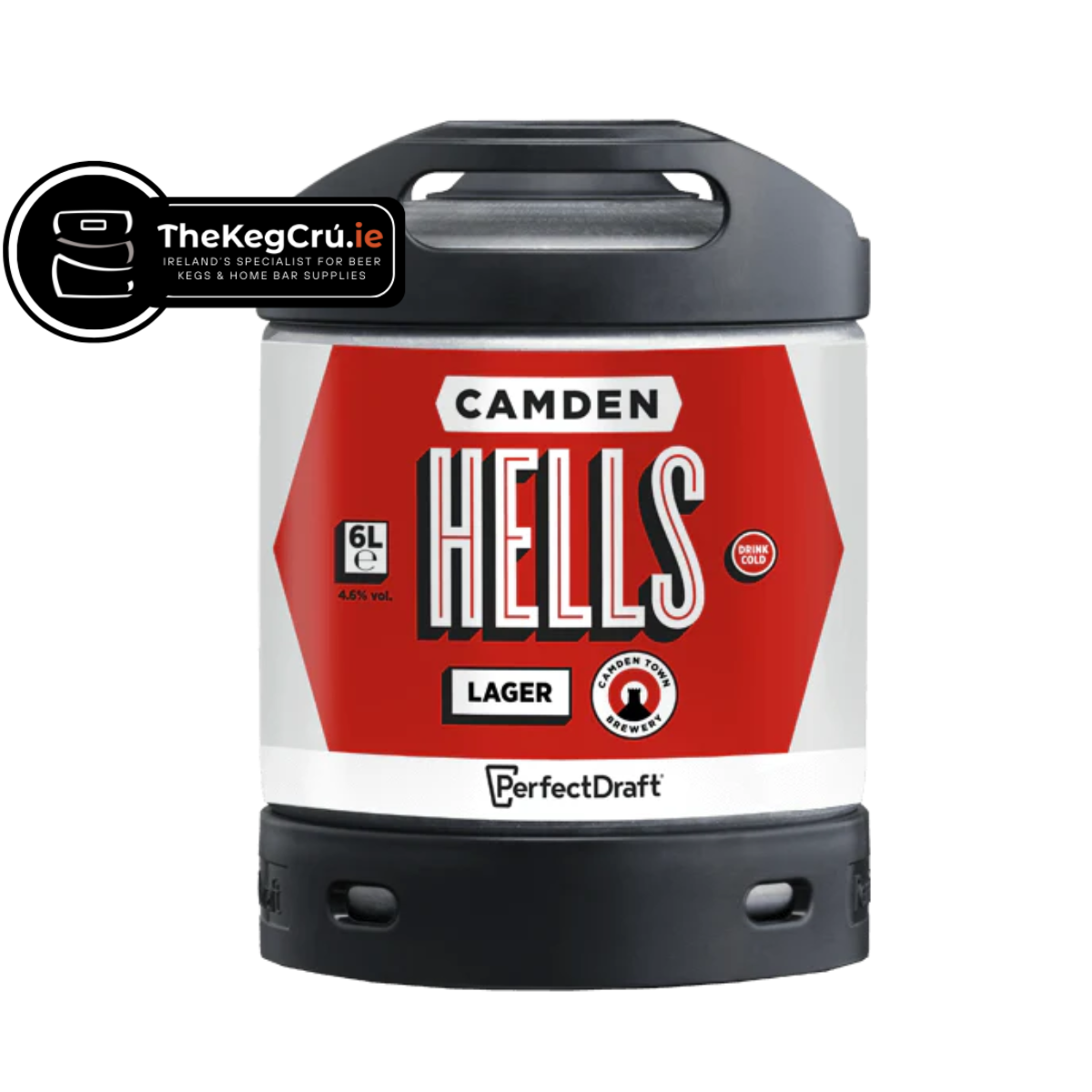 Camden Hells PerfectDraft Keg – Lager – 4.6% ABV - 6L PerfectDraft Keg - TheKegCru.ie