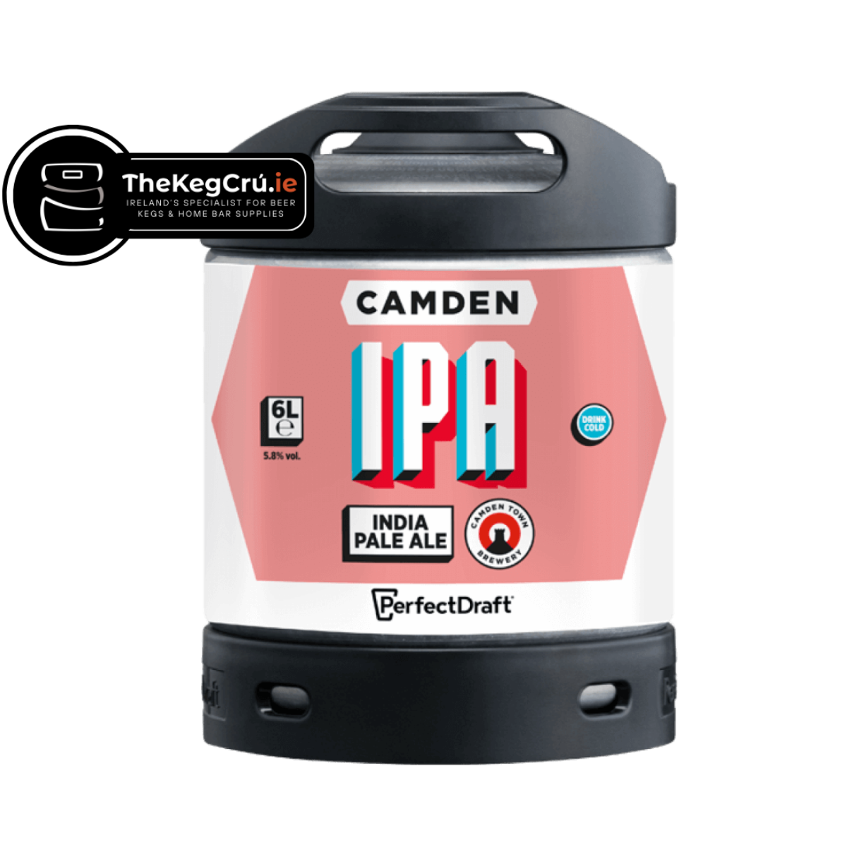Camden IPA PerfectDraft Keg - IPA – 5.8% ABV - 6L PerfectDraft Keg - TheKegCru.ie