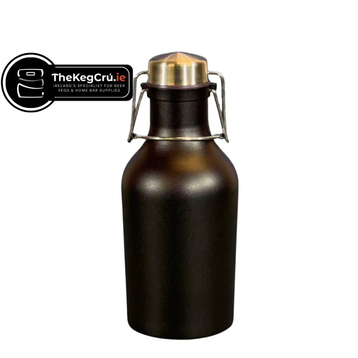 Swing Top Growler - Coated Black - 1L - TheKegCru.ie