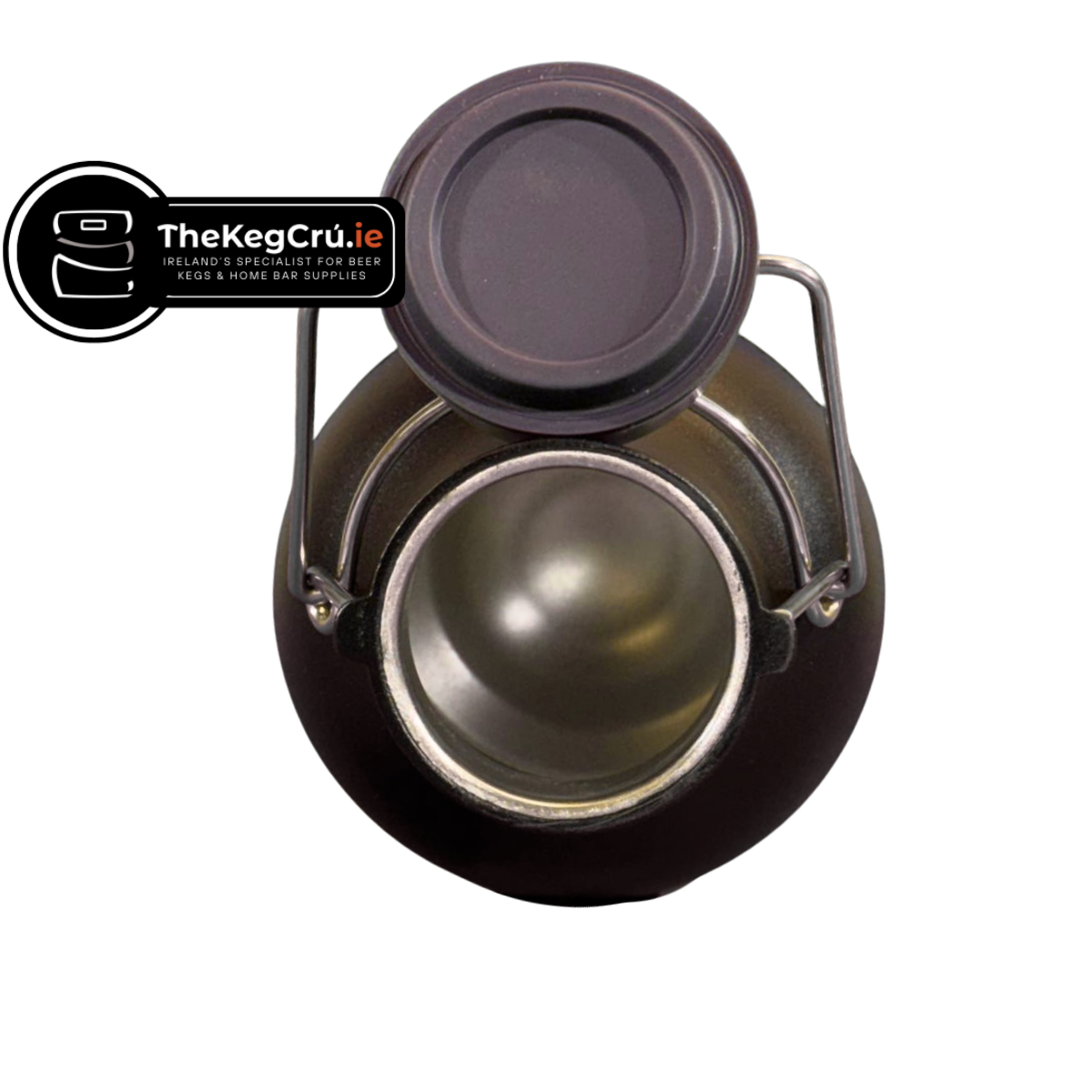 Swing Top Growler - Coated Black - 1L - TheKegCru.ie
