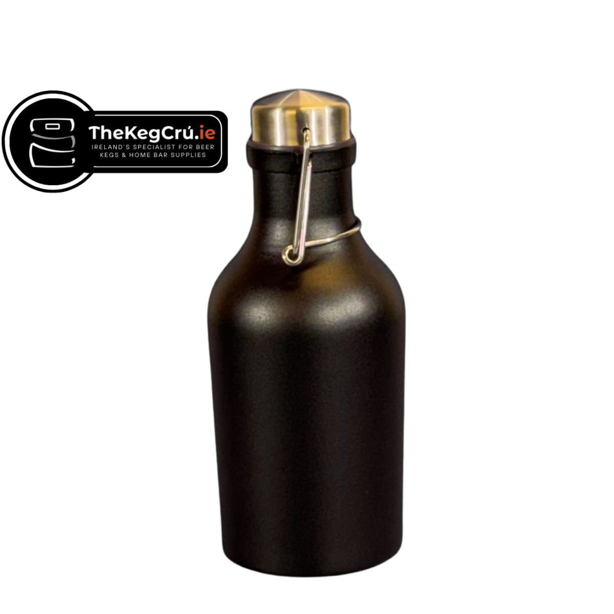 Swing Top Growler - Coated Black - 1L - TheKegCru.ie