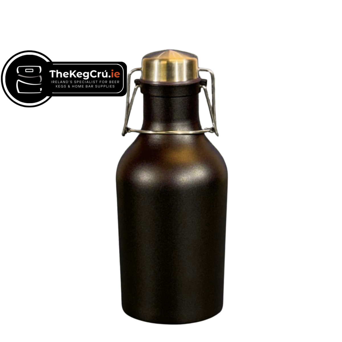 Swing Top Growler - Coated Black - 1L - TheKegCru.ie